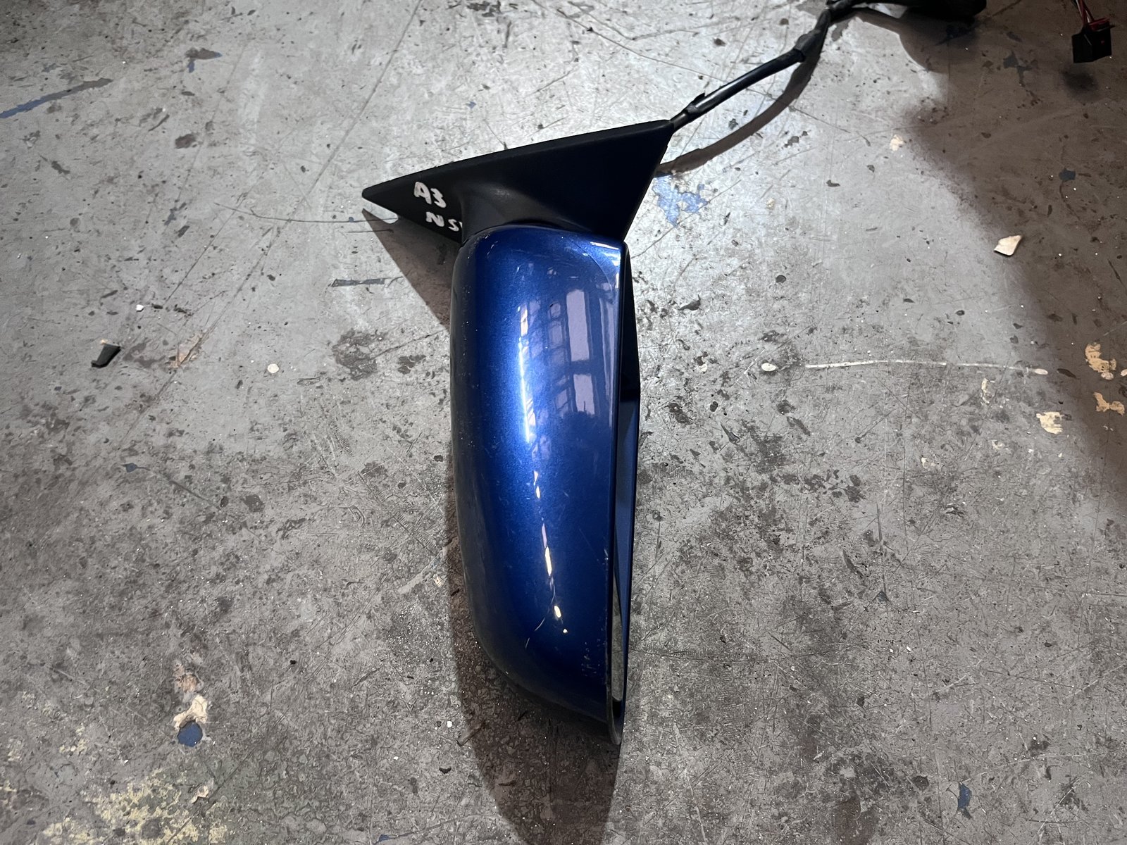 AUDI A3 07 PRE FACE LIFT NSF WING MIRROR BLUE photo 3