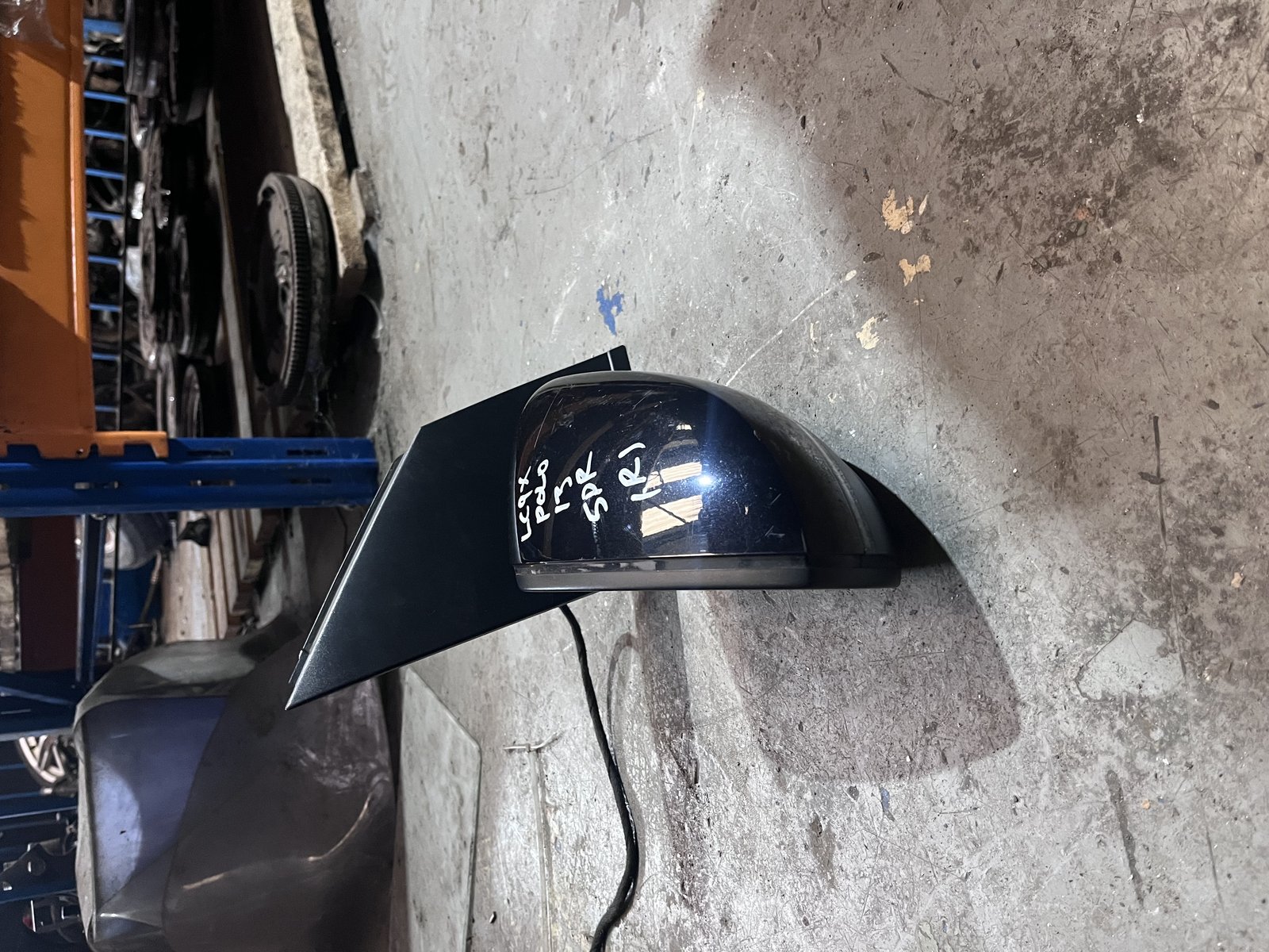 VW POLO 13 OSF WING MIRROR BLACK LC9X photo 2