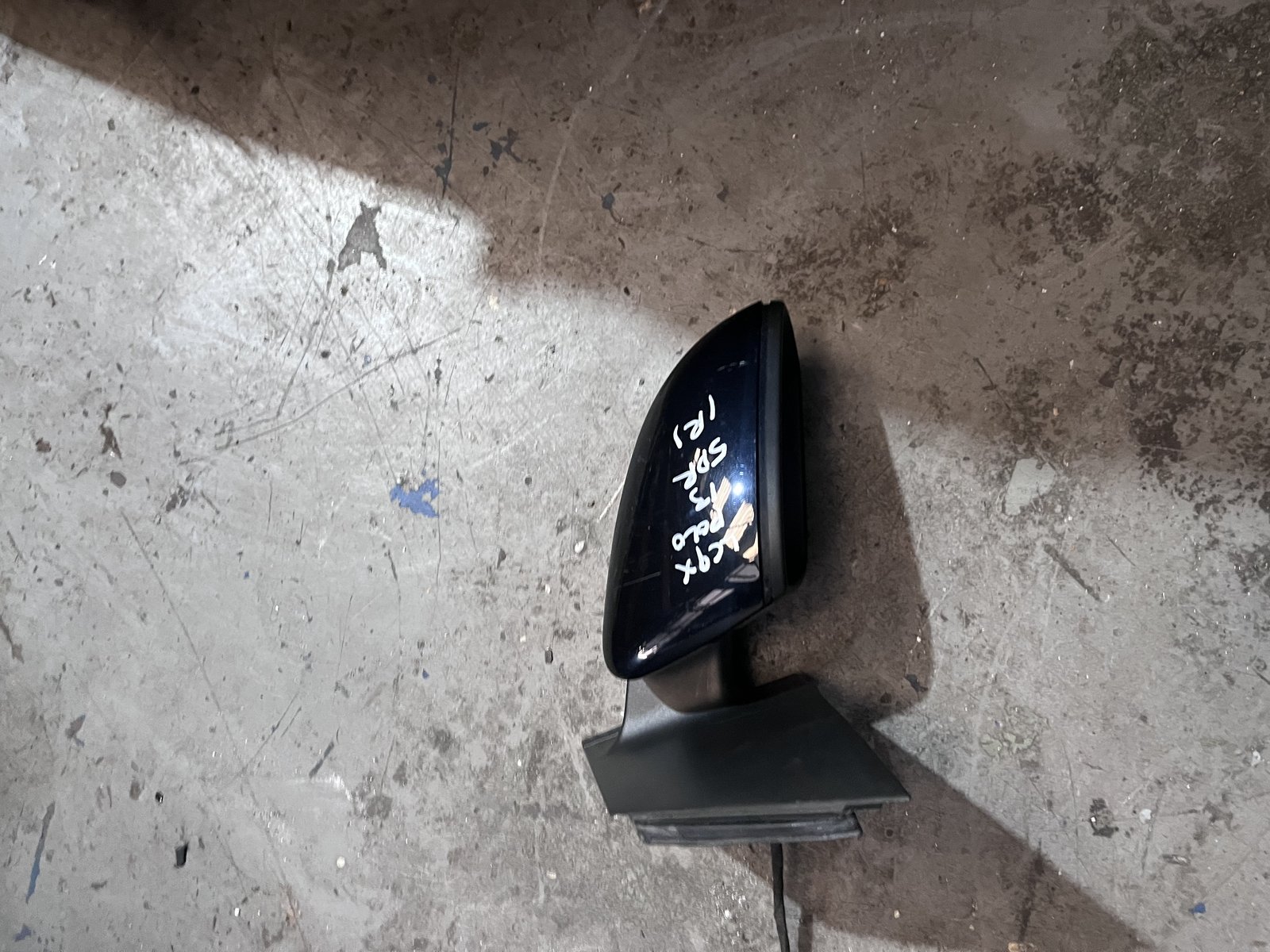 VW POLO 13 OSF WING MIRROR BLACK LC9X photo 3