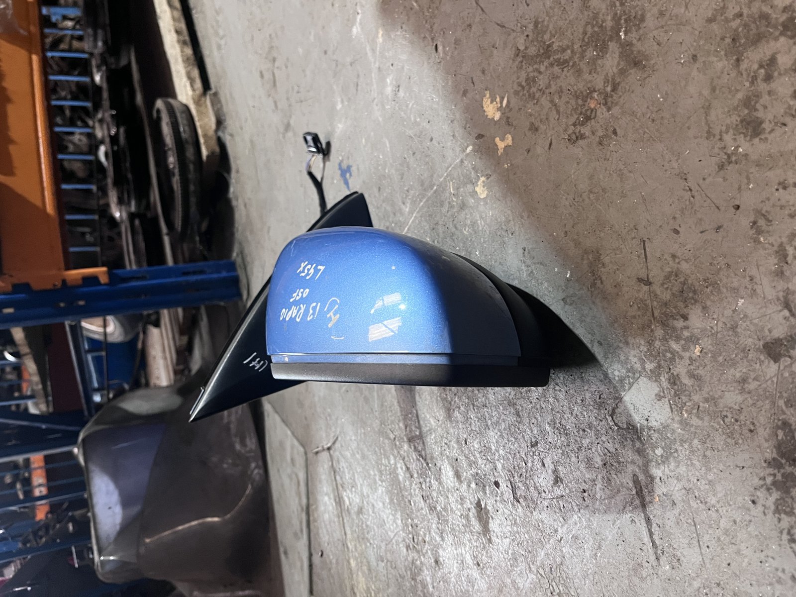 SKODA RAPID 13 OSF WING MIRROR BLUE LG5X photo 2