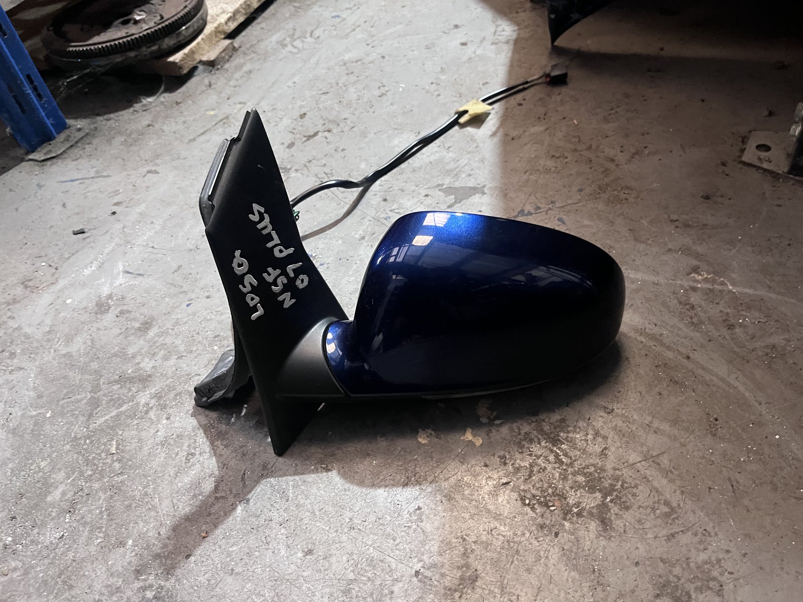VW GOLF PLUS 07 NSF WING  MIRROR BLUE LD5Q photo 4
