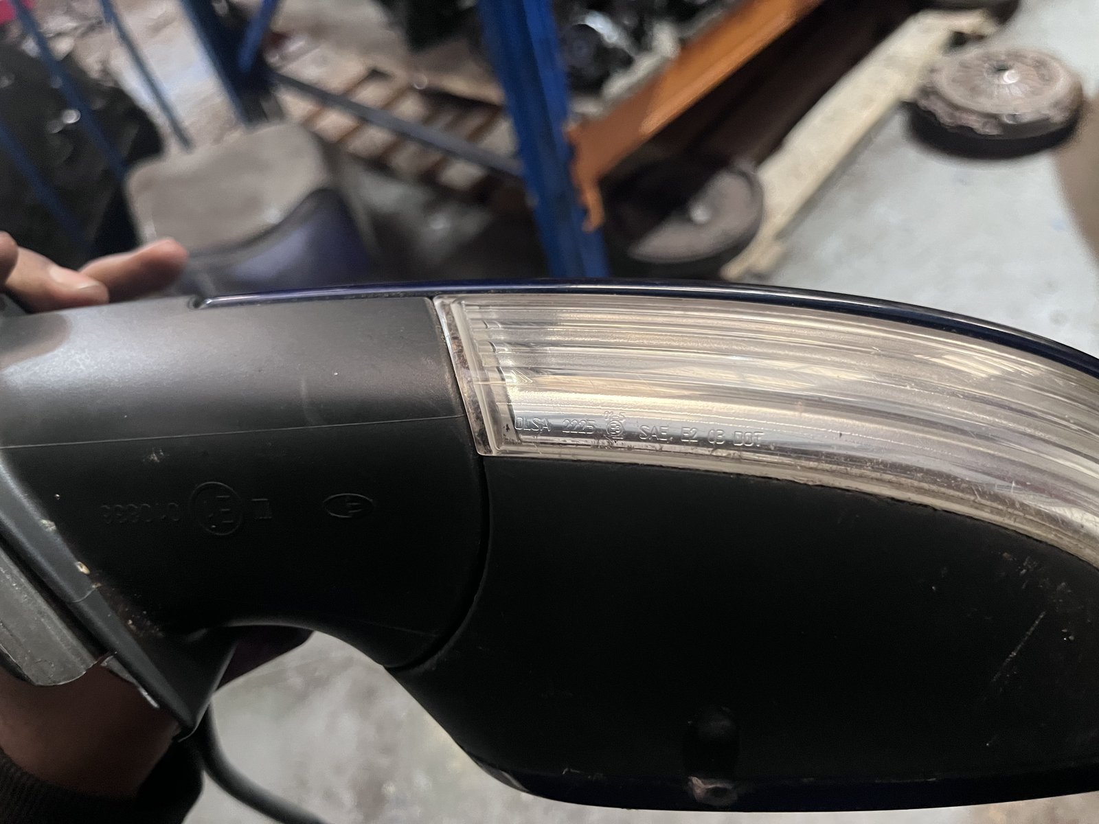 VW GOLF PLUS 07 NSF WING  MIRROR BLUE LD5Q photo 5