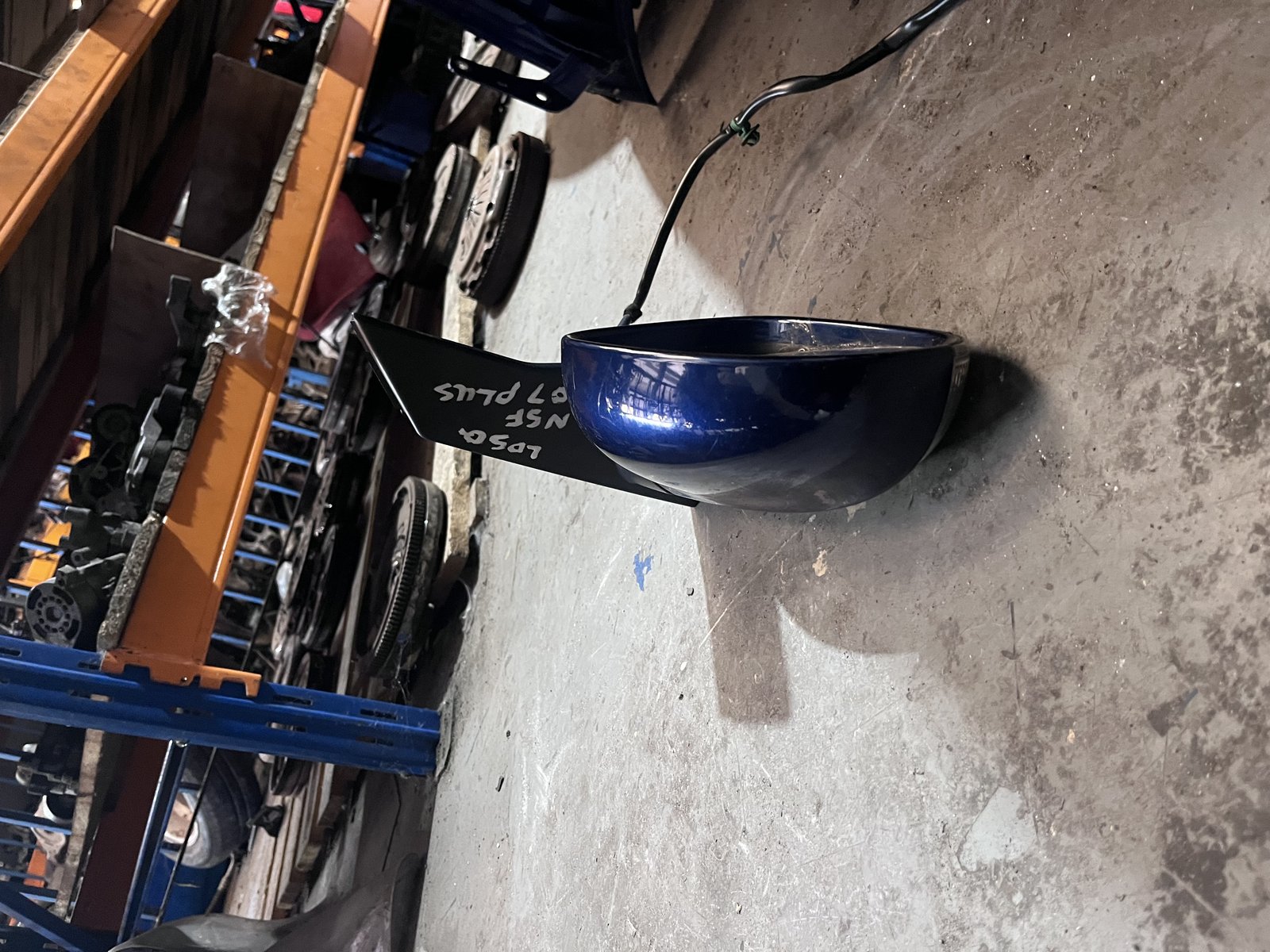 VW GOLF PLUS 07 NSF WING  MIRROR BLUE LD5Q photo 2