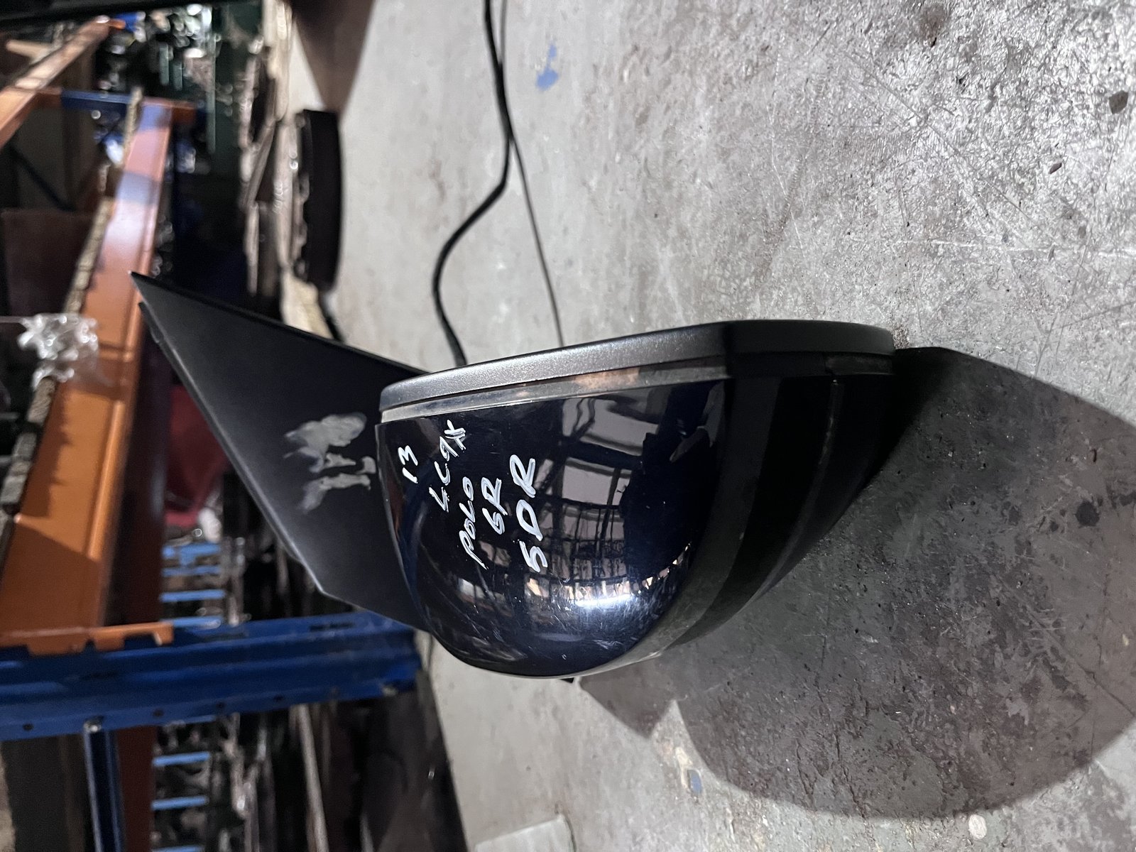 VW POLO 13 6R NSF WING MIRROR BLACK LC9X photo 2