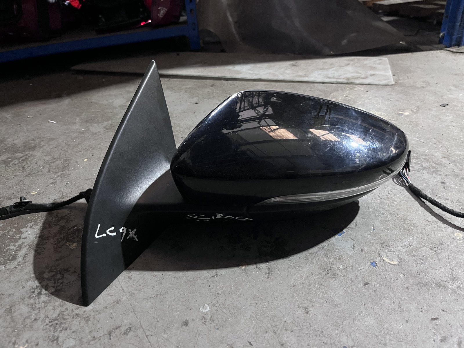 VW SCIROCO 12 NSF WING MIRROR BLACK LC9X photo 4