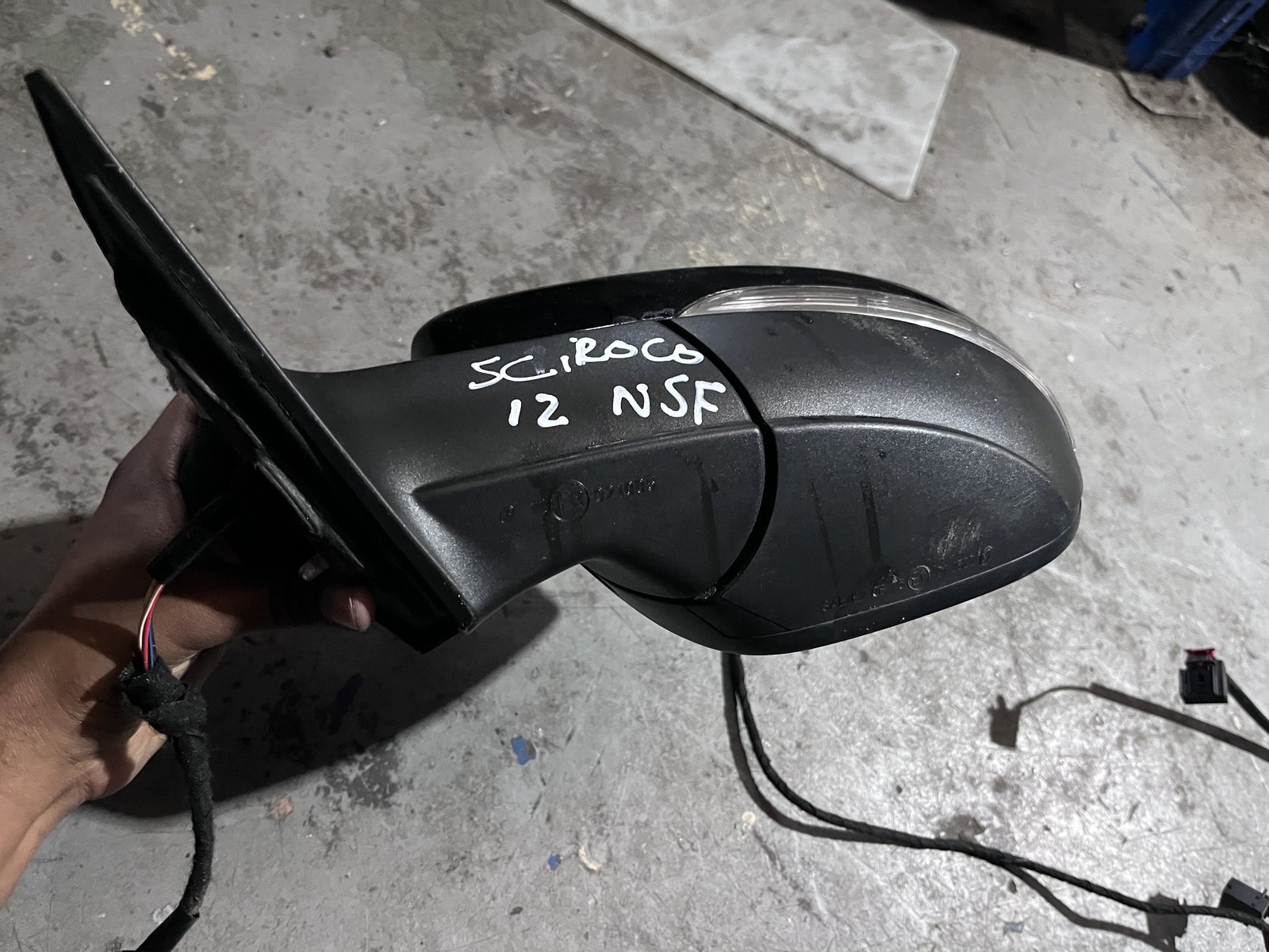 VW SCIROCO 12 NSF WING MIRROR BLACK LC9X photo 5