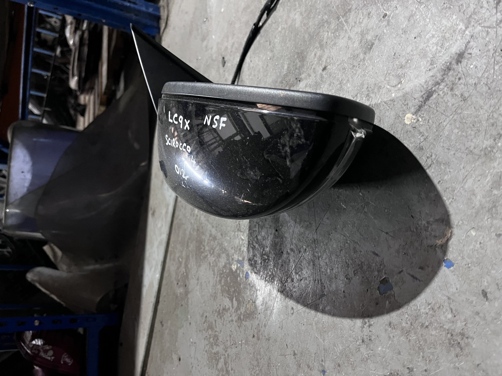 VW SCIROCO 12 NSF WING MIRROR BLACK LC9X photo 2