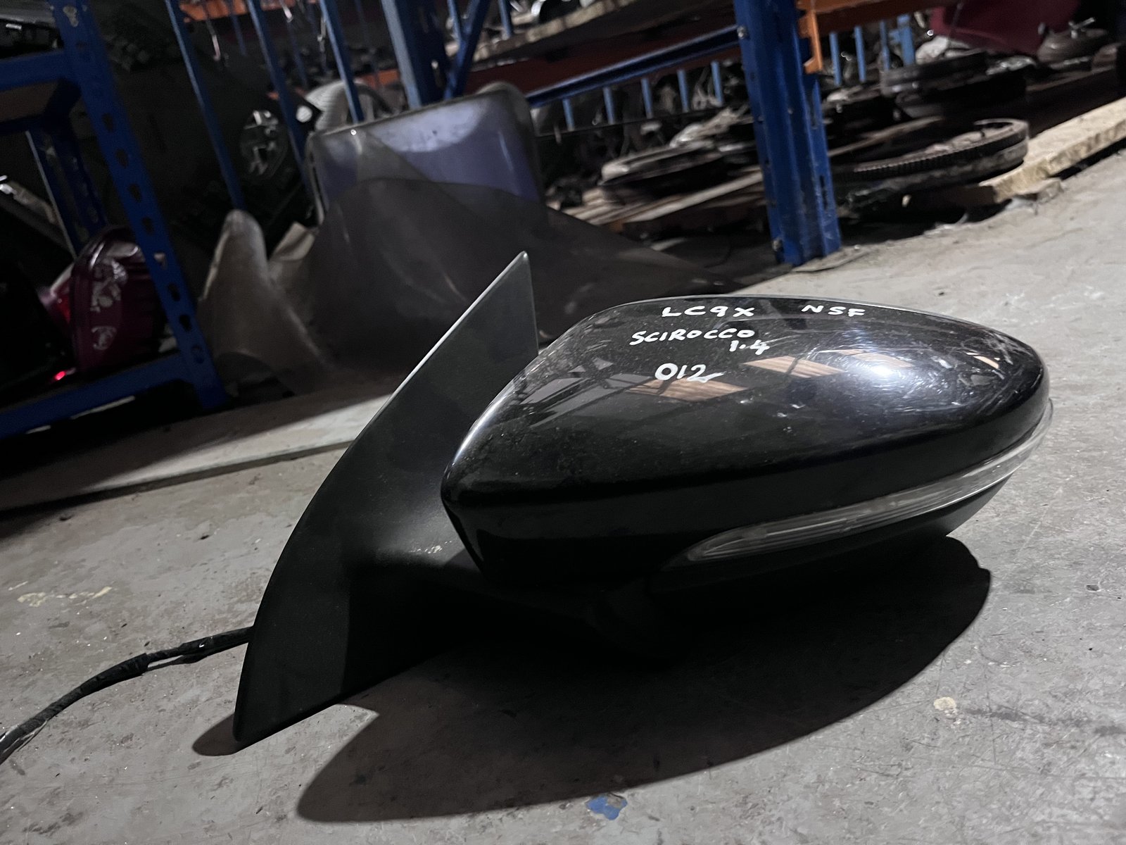 VW SCIROCO 12 NSF WING MIRROR BLACK LC9X photo 4