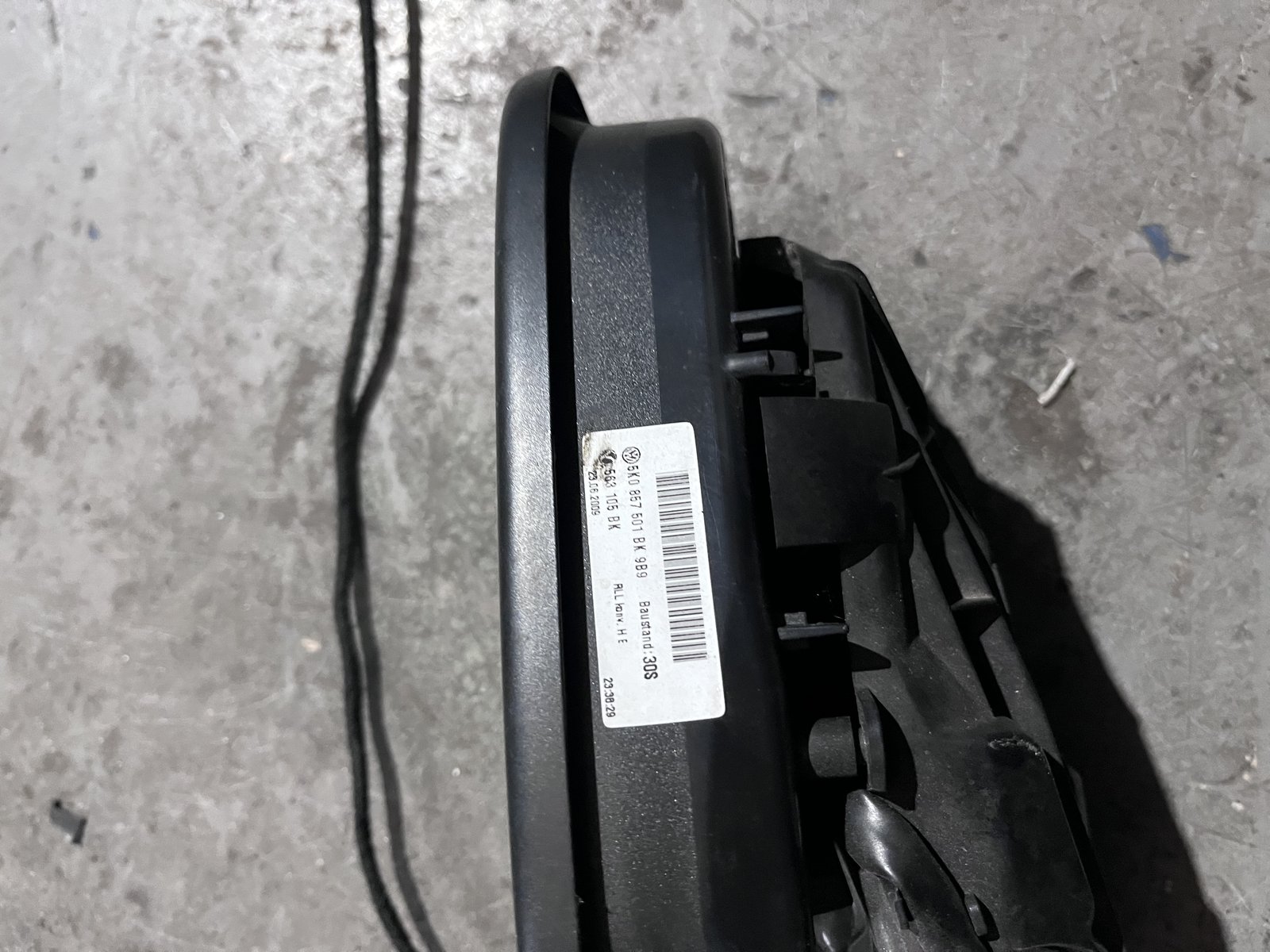 VW GOLF MK6 NSF WING MIRROR NO COVER photo 5