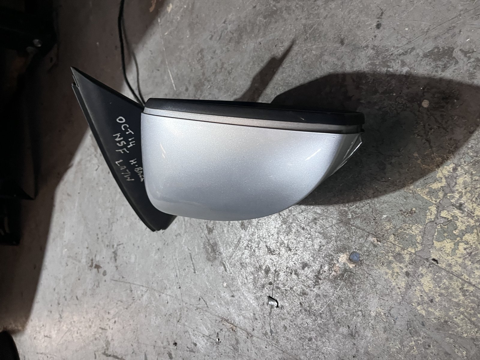 SKODA OCTAVIA 14 NSF WING MIRROR SILVER LA7W photo 2
