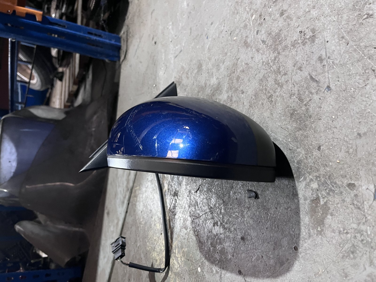 SKODA FABIA 2010 OSF WING MIRROR BLUE F5Q photo 2