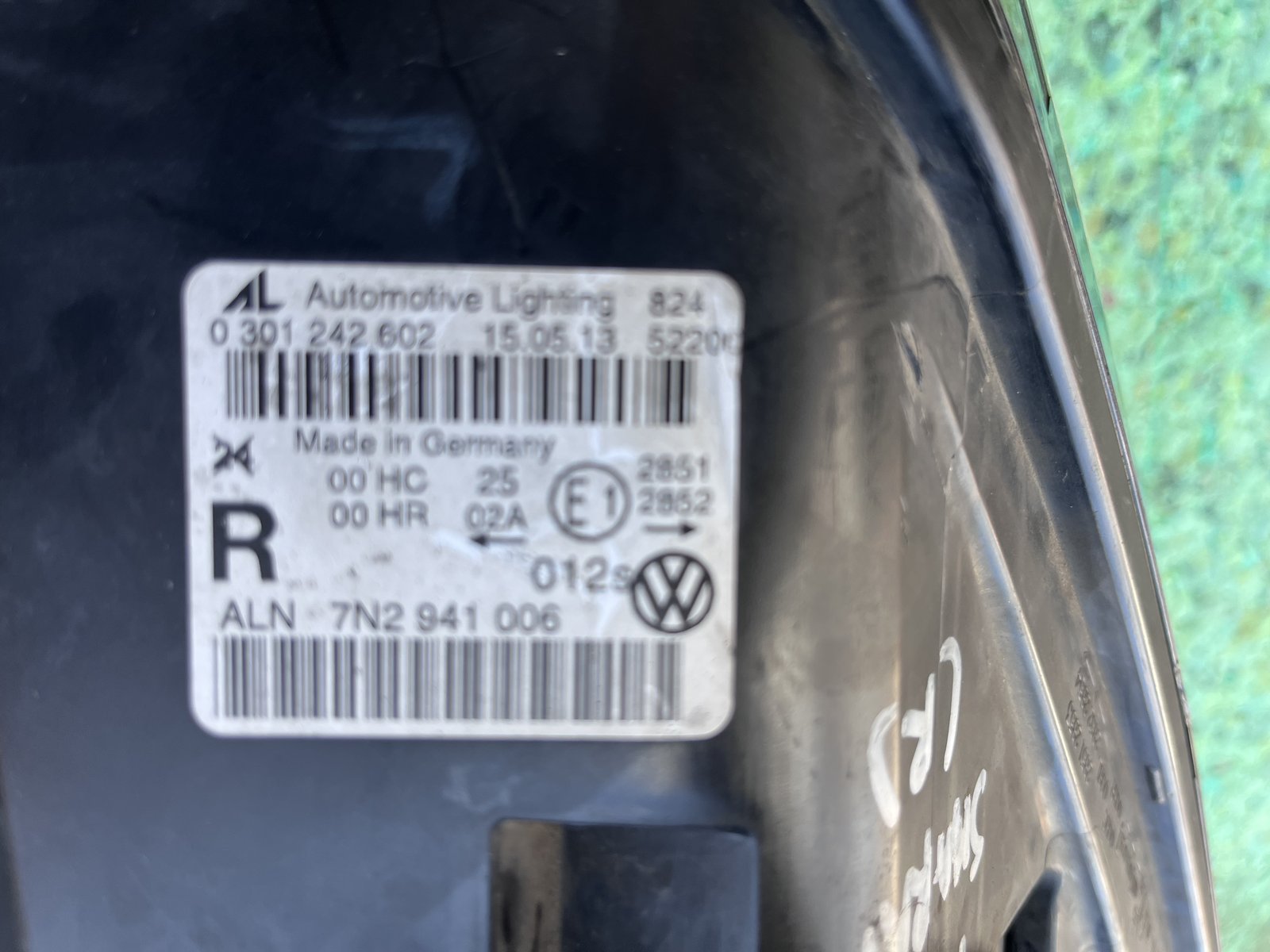 10-15 VOLKES WAGON SHARAN OSF HEAD LIGHT photo 5