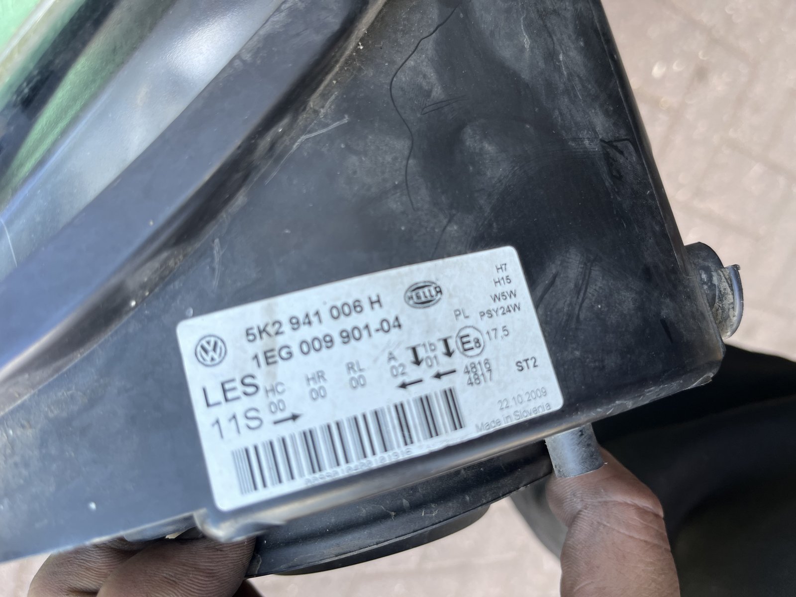 VW GOLF MK6 OSF HEAD LIGHT  photo 5