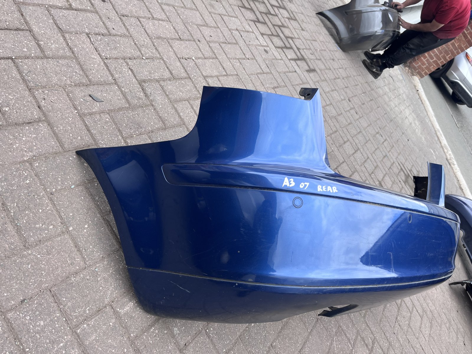 2008 AUDI A3 07 PRE FACE REAR BACK BUMPER BLUE photo 2