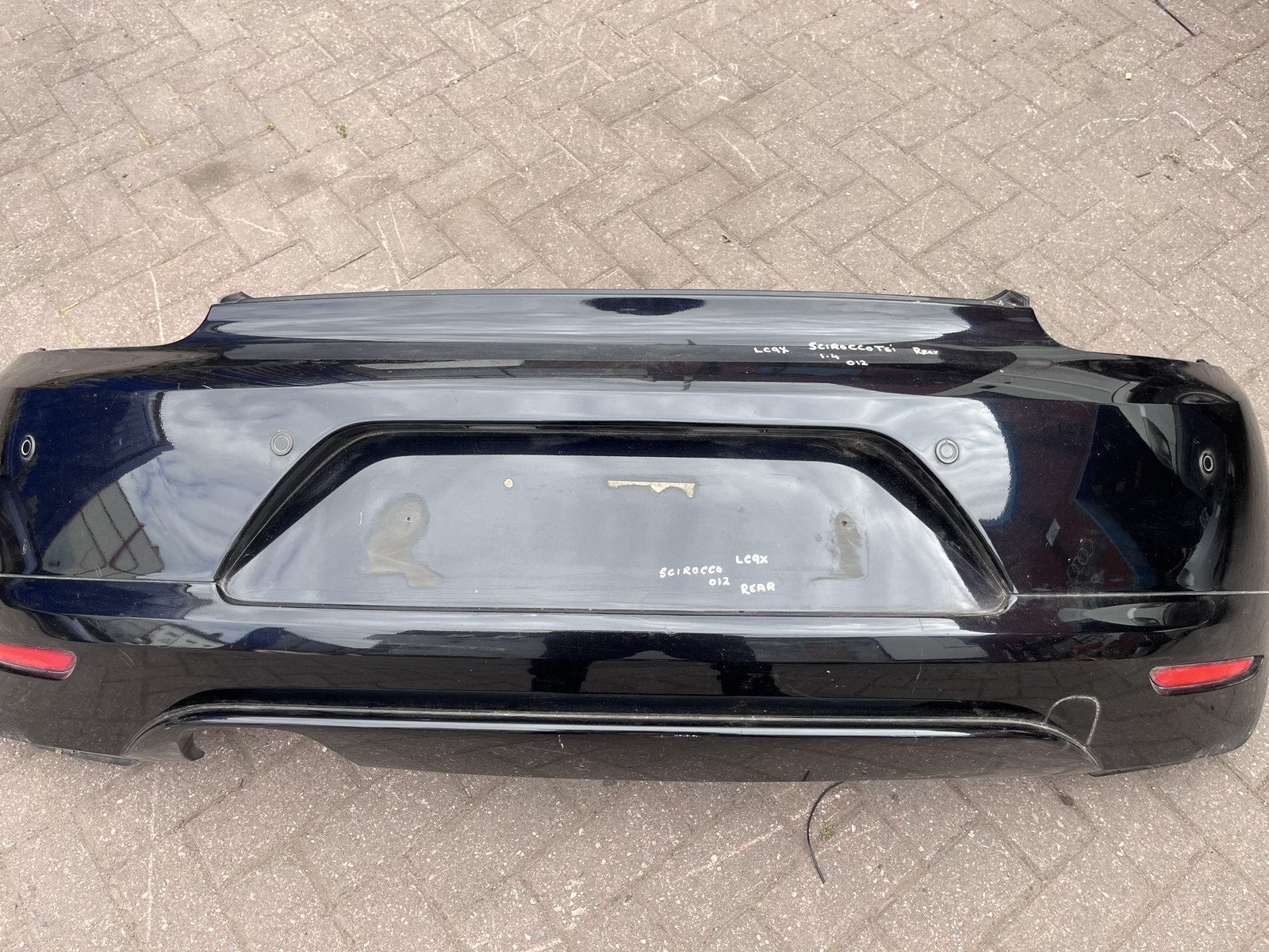 VW SCIROCO 2012 REAR BACK BUMPER BLACK LC9X  photo 4