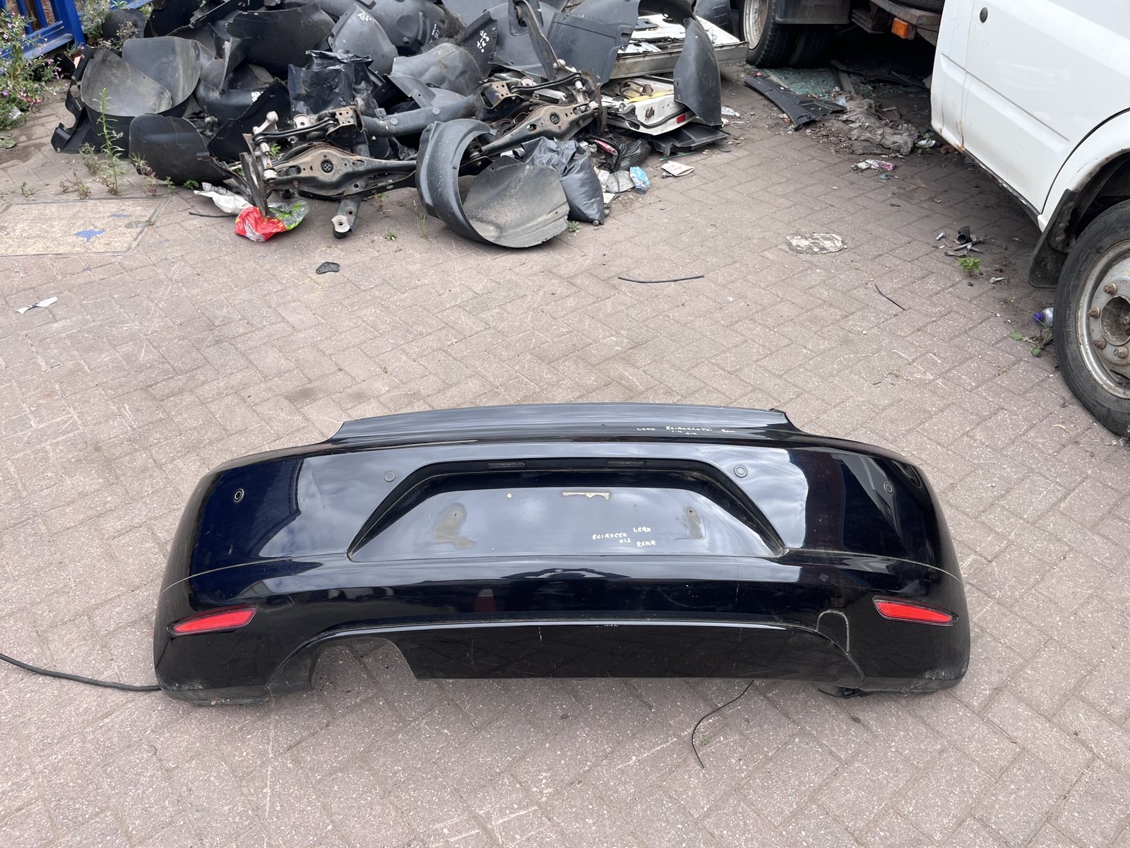 VW SCIROCO 2012 REAR BACK BUMPER BLACK LC9X 