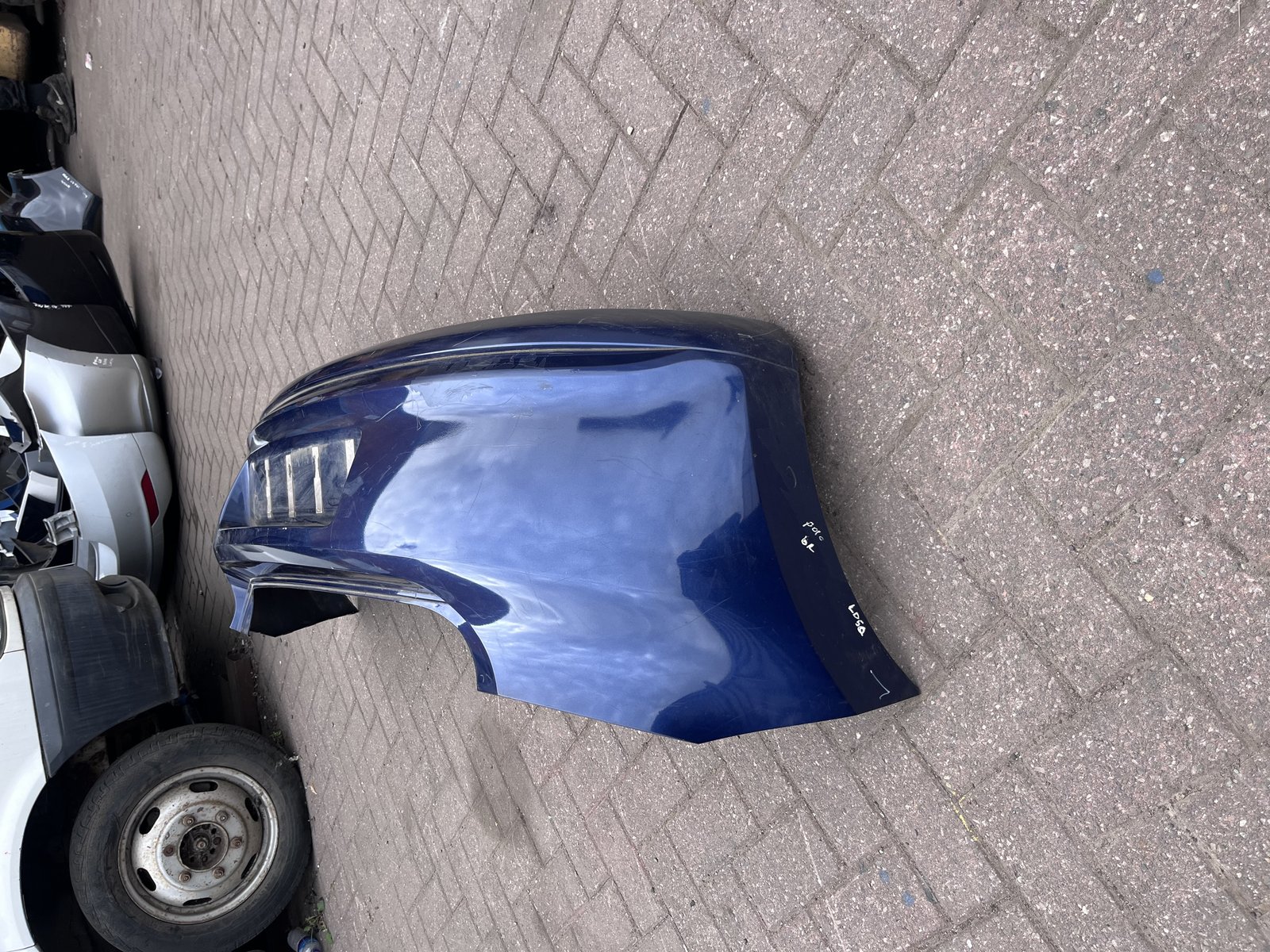 VW POLO 6R REAR BACK BUMPER BLUE LD5Q photo 2