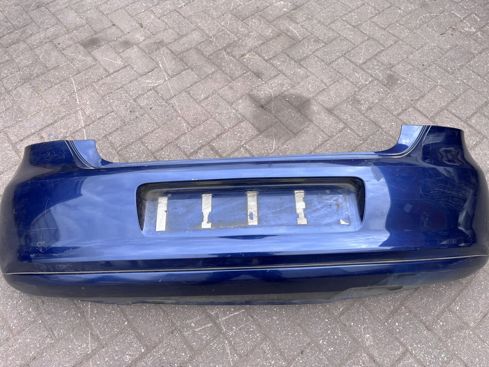 VW POLO 6R REAR BACK BUMPER BLUE LD5Q photo 4