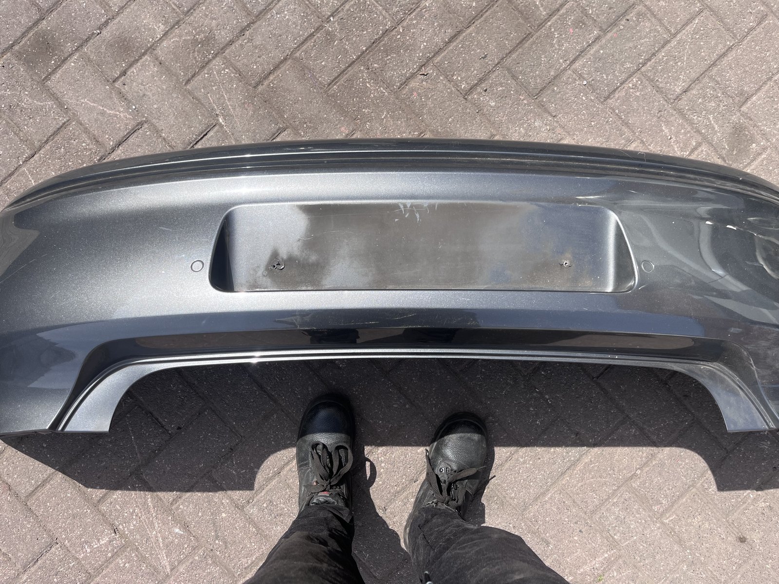 VW POLO 6R REAR BACK BUMPER GREY LD7R photo 3