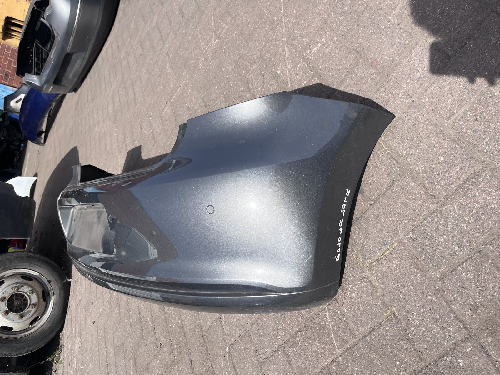 VW POLO 6R REAR BACK BUMPER GREY LD7R photo 2
