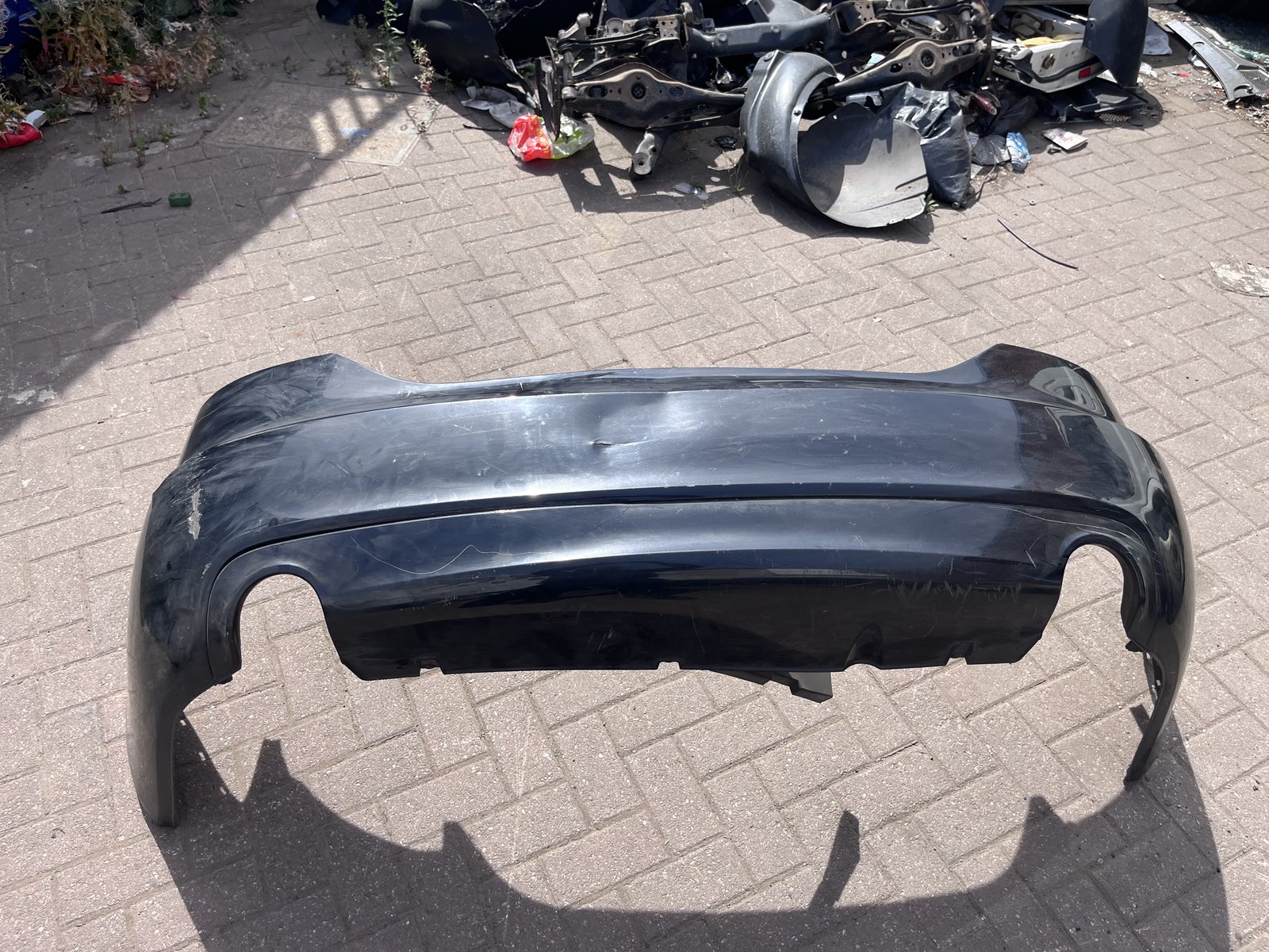 AUDI A6 08 REAR BACK BUMPER BLACK LZ9Y
